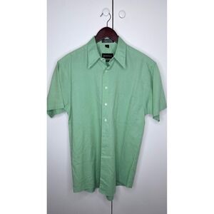 Conte di Milano Mens Mint Green Short Sleeve Button Down Shirt Size‎ 15.5